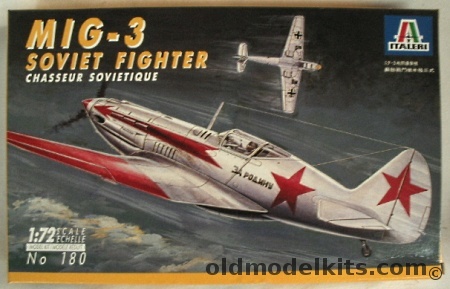Italeri 1/72 Mig-3 Soviet Fighter, 180 plastic model kit